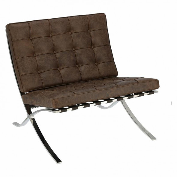 D2.Design BA1 Vintage ciemny brąz fotel