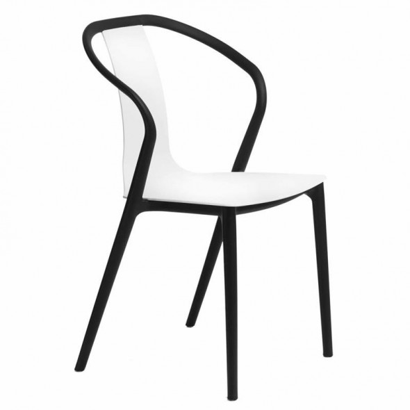 D2.Design Bella czarne/białe krzesło