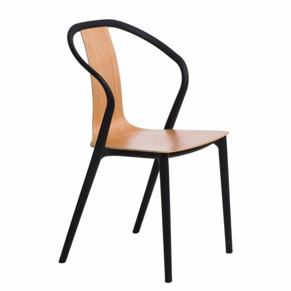 D2.Design Bella czarne/naturalne krzesło