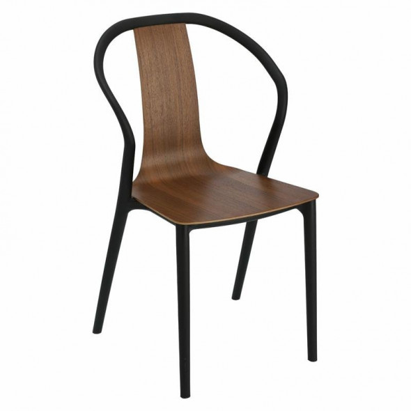 D2.Design Bella czarne/orzech krzesło