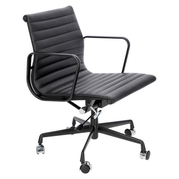 D2.Design CH1171T-B czarna skóra fotel biurowy