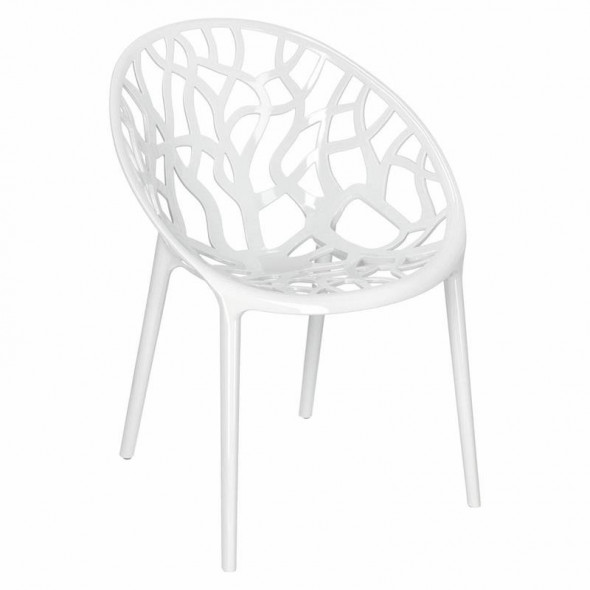D2.Design Coral White Glossy krzesło
