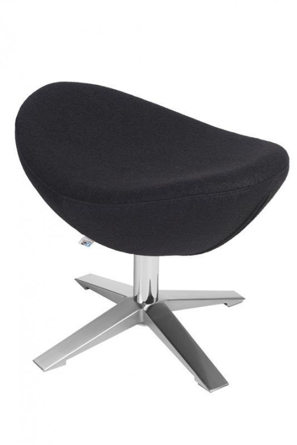 D2.Design Jajo Soft wełna czarny podnóżek