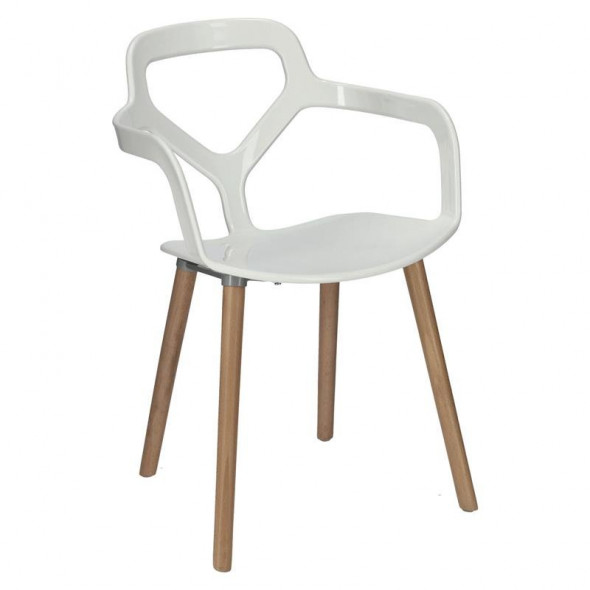 D2.Design Nox Wood białe krzesło