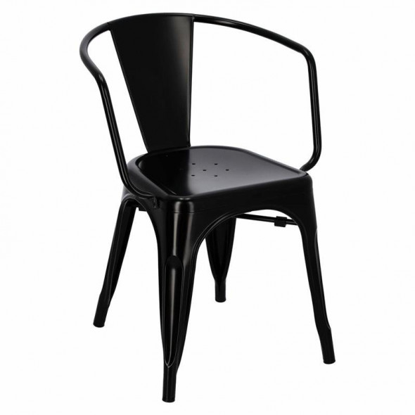 D2.Design Paris Arms czarne krzesło