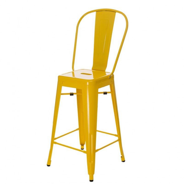 D2.Design Paris Back żółty stołek barowy