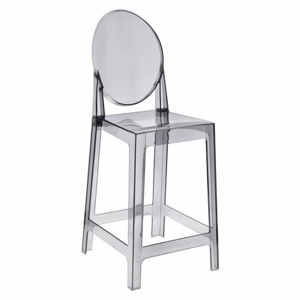 D2.Design Viki transparentny dymiony stołek barowy