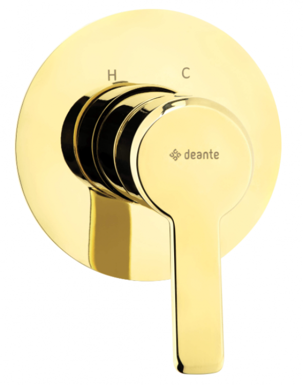 Deante Arnika bateria natryskowa podtynkowa bez przełącznika natrysku złota