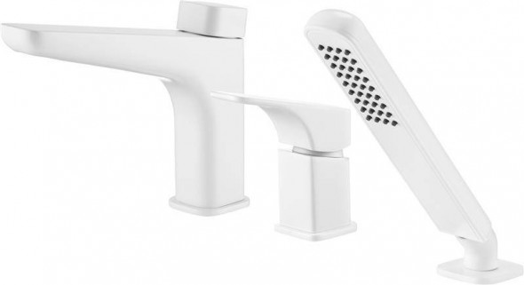 Deante Hiacynt Bianco bateria wannowa 3-otworowa