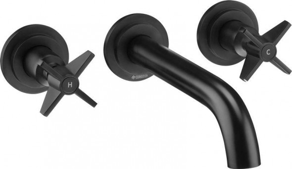 Deante Temisto Nero bateria umywalkowa podtynkowa