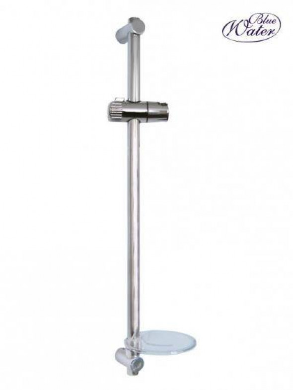 Drążek prysznicowy z regulacją rozstawu mocowań i mydelniczką Blue Water DP-010C