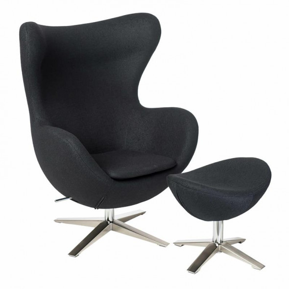 Fotel Jajo Soft z podn. wełna JA-2704 czarny