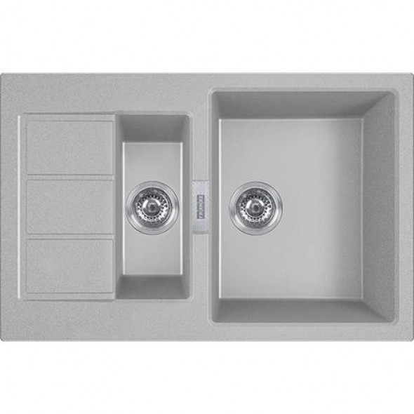 Franke Sirius S2D 651-78 Tectonite® kamienny szary wbudowywany zlewozmywak