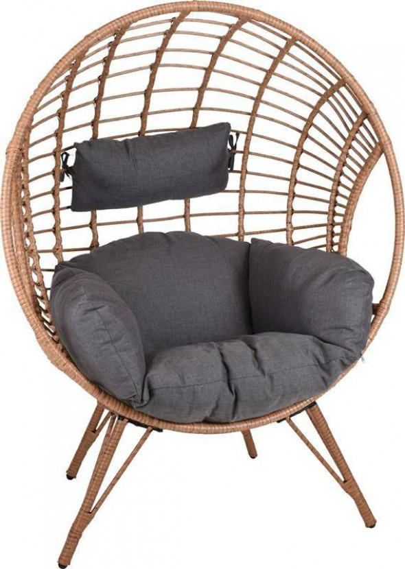 Intesi Billow techno rattan szary fotel