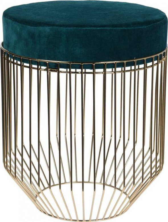 Intesi Cherrys Velvet niebieska pufa