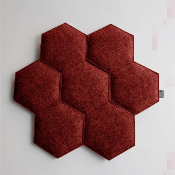 Intesi czerw. melanż plaster poduszka na krzesło