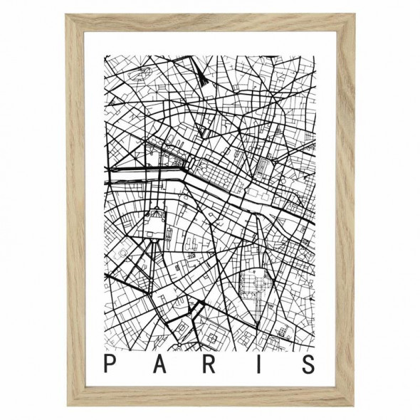 Intesi mapa Paris obraz