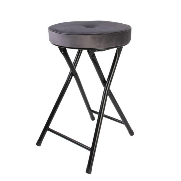 Intesi Margot Velvet szary składany stołek