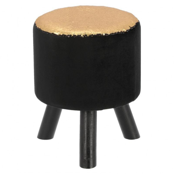 Intesi Sequin czarno złoty stołek