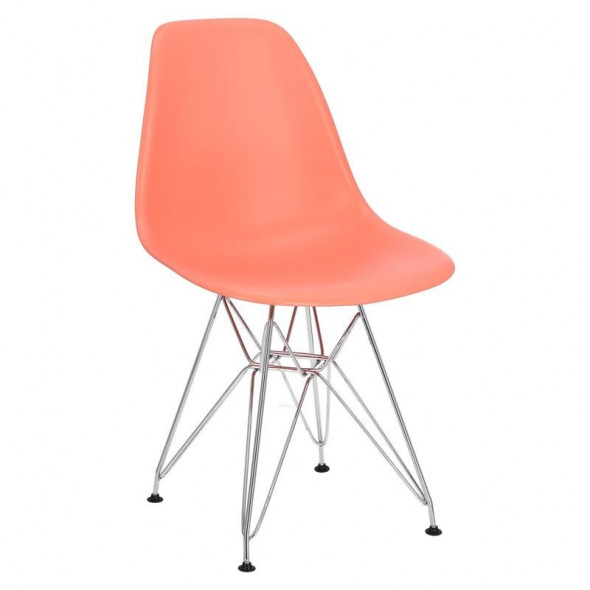 Krzesło P016 PP dark peach, chromowane nogi