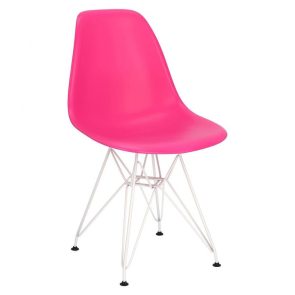 Krzesło P016 PP White dark pink
