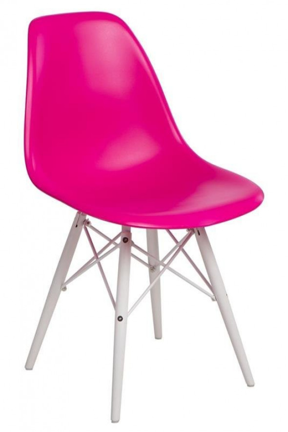 Krzesło P016W PP dark pink/white