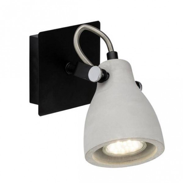 Lampa ścienna Brilliant THANOS czarno szara reflektorek