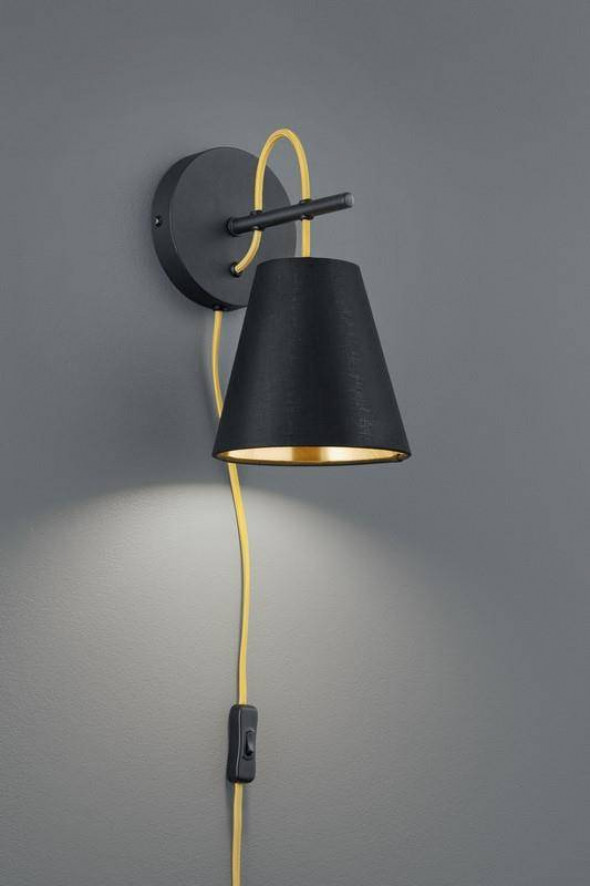Lampa ścienna Trio ANDREUS czarna nowoczesna