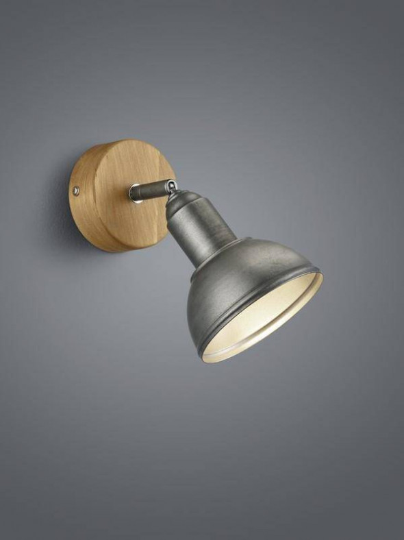 Lampa ścienna Trio DELHI antyczny nikiel nowoczesna