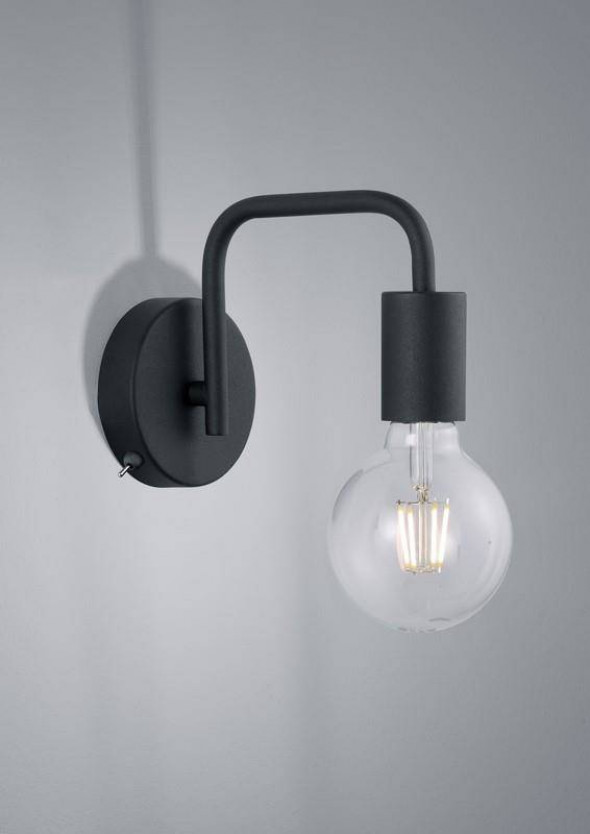 Lampa ścienna Trio DIALLO czarna nowoczesna
