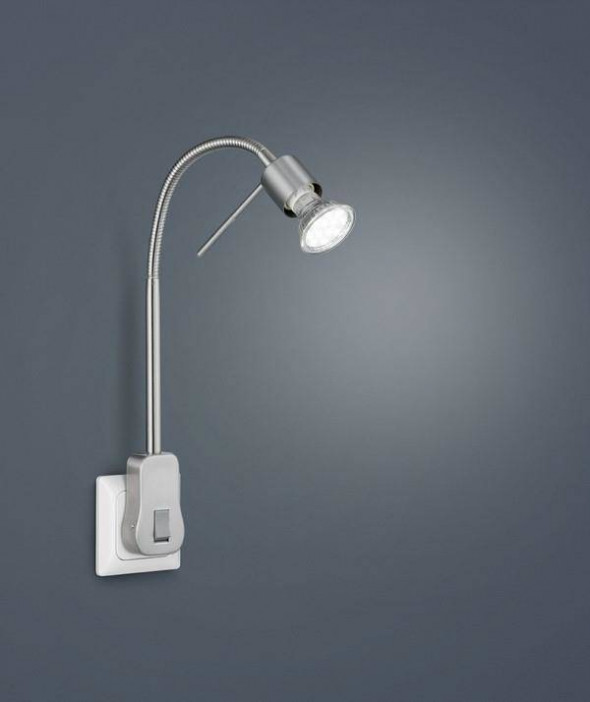 Lampa ścienna Trio LAON Ściemnialne za pośrednictwem typowego łącznika ściennego nikiel nowoczesna