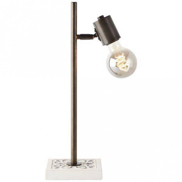 Lampa stojąca Brilliant VAGOS czarnabiała biurkowa