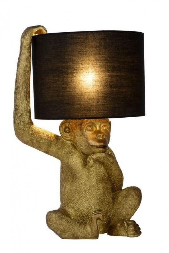 Lampa stojąca Lucide EXTRAVAGANZA CHIMP czarno złota stołowa