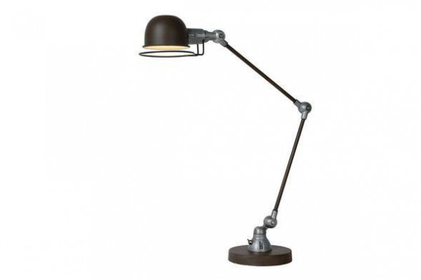 Lampa stojąca Lucide HONORE rdzawobrązowa szara biurkowa