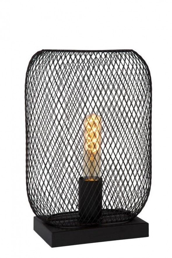 Lampa stojąca Lucide MESH czarna stołowa