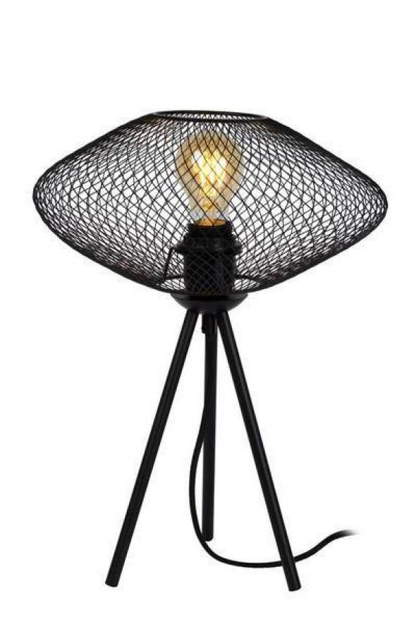 Lampa stojąca Lucide MESH czarna stołowa