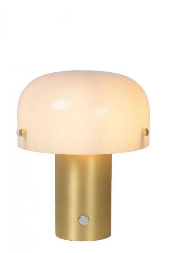 Lampa stojąca Lucide TIMON złota mosiądzopal stołowa