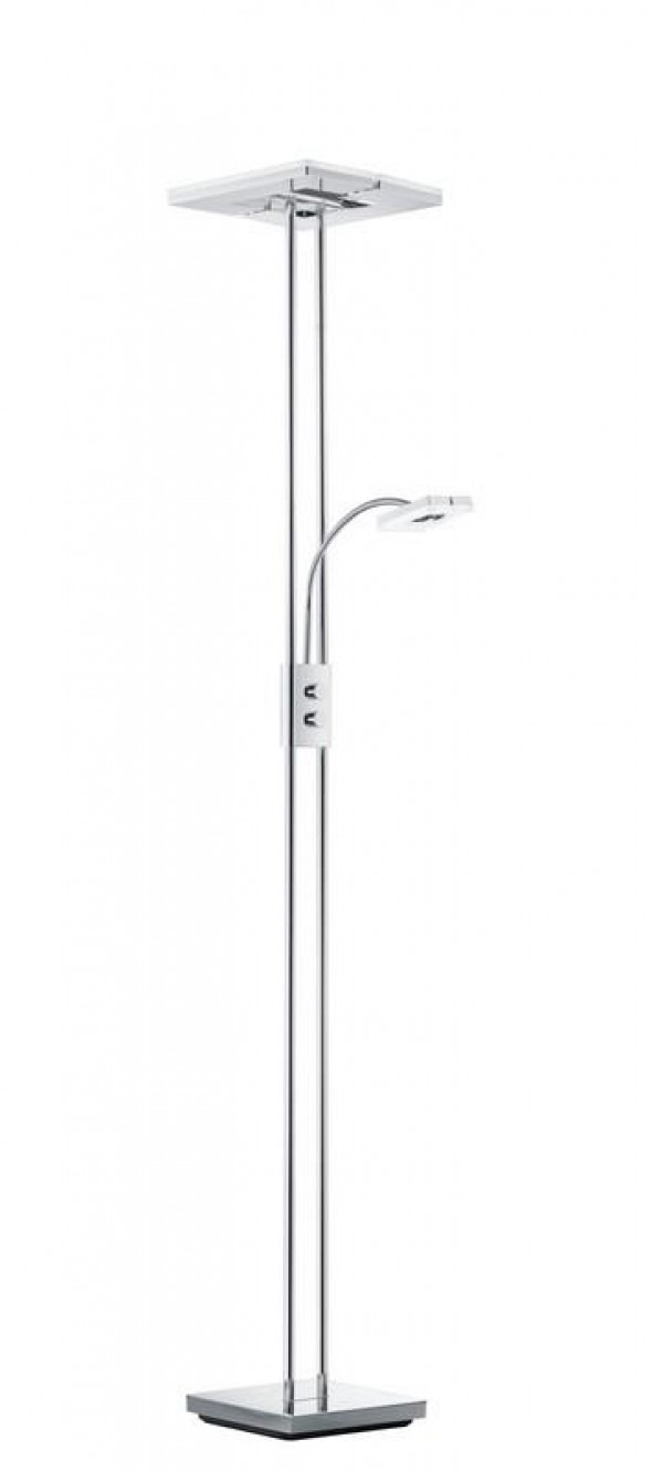 Lampa stojąca RL AVIGNON Wbudowany ściemniacz chrom biała podłogowa