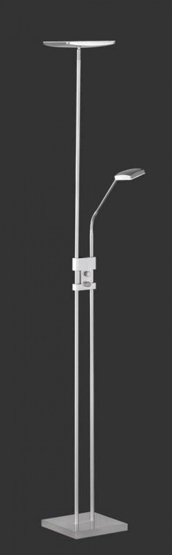 Lampa stojąca RL LUKE Wbudowany ściemniacz nikiel mat podłogowa