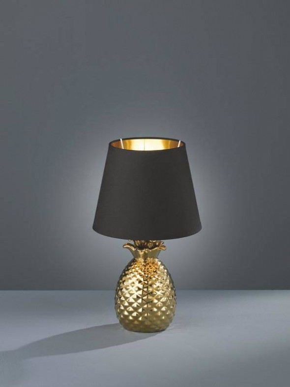 Lampa stojąca RL PINEAPPLE złotaczarna stołowa
