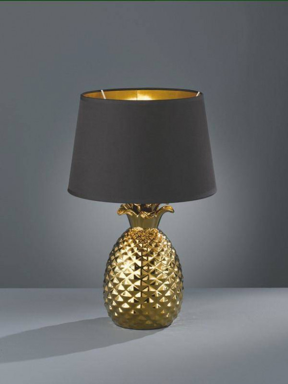 Lampa stojąca RL PINEAPPLE złotaczarna stołowa