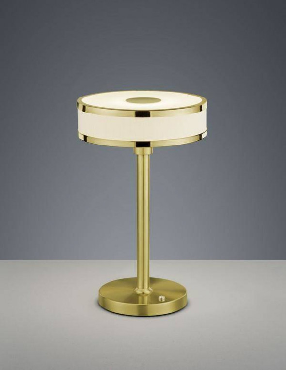 Lampa stojąca Trio AGENTO Wbudowany ściemniacz mosiądz stołowa