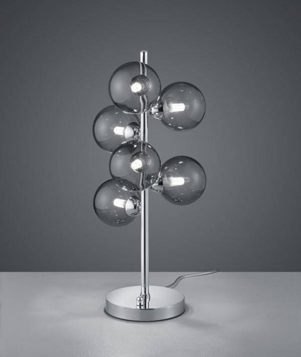Lampa stojąca Trio ALICIA Wbudowany ściemniacz chrom stołowa