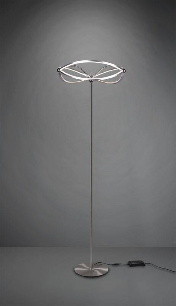 Lampa stojąca Trio CHARIVARI Wbudowany ściemniacz nikiel mat podłogowa