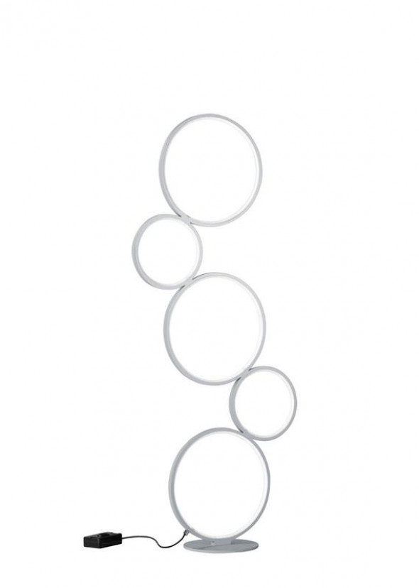 Lampa stojąca Trio RONDO czarna wbudowany ściemniacz podłogowa