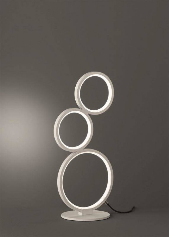 Lampa stojąca Trio RONDO Wbudowany ściemniacz biała stołowa