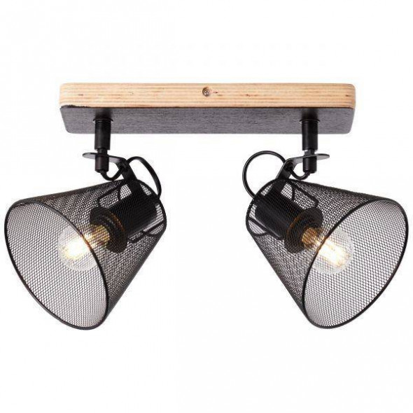 Lampa sufitowa Brilliant WHOLE czarnadrewno reflektorek