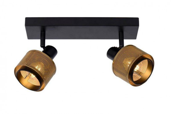 Lampa sufitowa Lucide czarny matowy złota mosiądz Kompatybilny ze źródłem światła LED Zawiera ruchome elementy Wykonane z wysokiej jakości metalu reflektorek