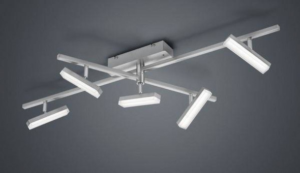 Lampa sufitowa RL BONDY Pilot w zestawie RGBW Wbudowany ściemniacz nikiel matbiała reflektorek