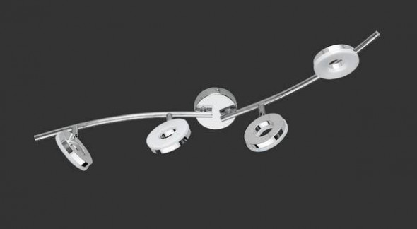 Lampa sufitowa RL RENNES chrom biała reflektorek